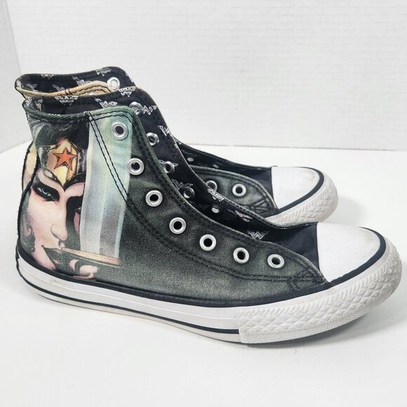 Converse Youth Chuck Taylor All Star DC Wonder Woman High Top Shoes Size 3 - Picture 3 of 4